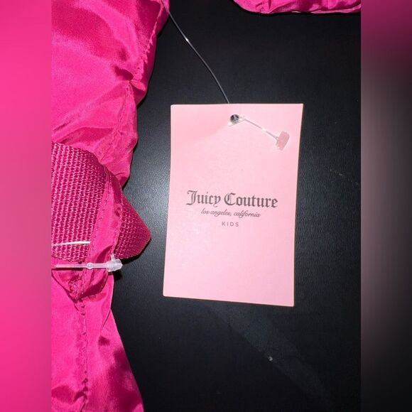 Juicy Couture Girls Faux Fur Lined Puffer Jacket W/ Matching Fur Purse sz 14 NWT - Picture 8 of 9